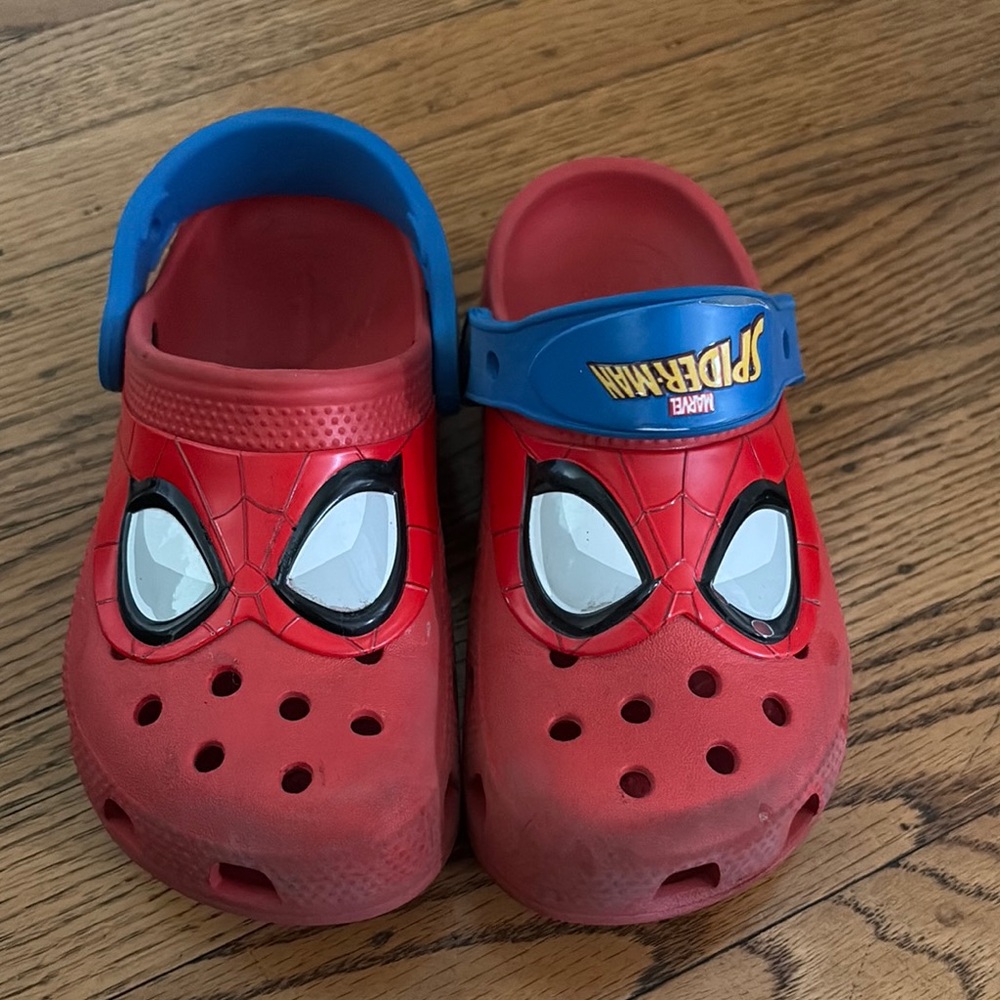 Croc's Marvel Red and Blue Spider-Man Slippers 13C